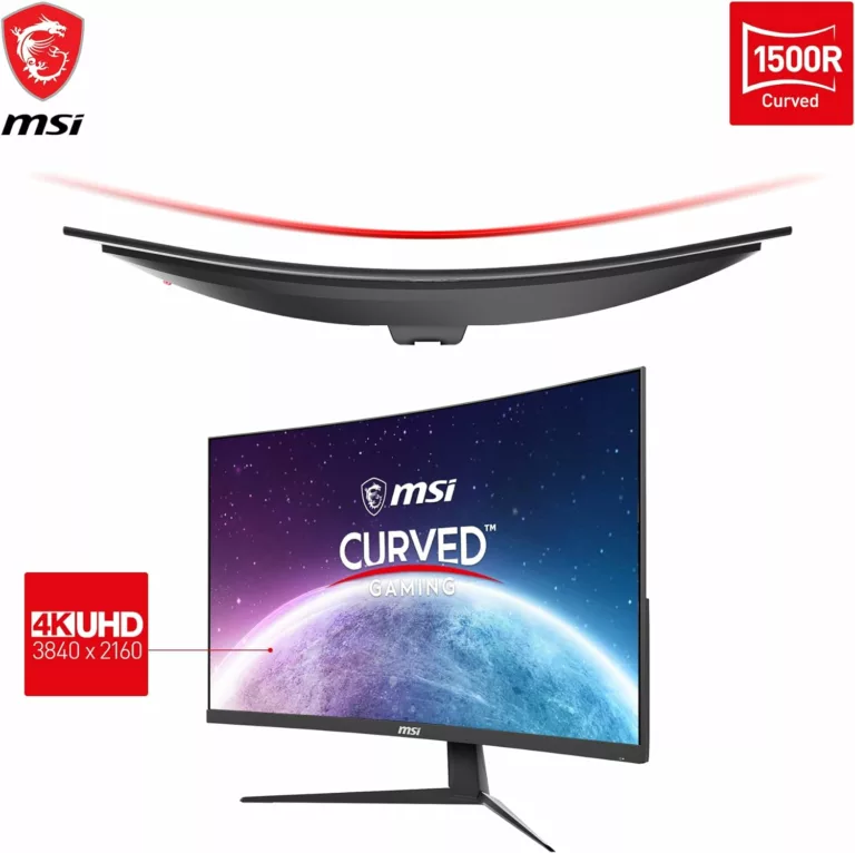 MSI G321CU Écran PC Gaming Incurvé 31,5" UHD - Dalle VA 1500, 3840x2160, 144Hz / 1ms, 16:9, FreeSync Premium - DisplayPort 1.4a, HDMI 2.1, USB Type-C