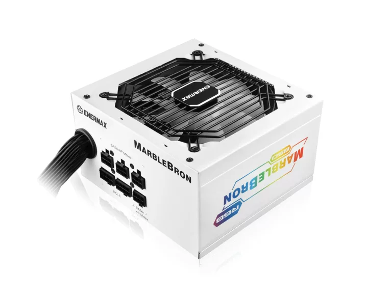 Alimentation ATX Enermax MarbleBron RGB - 850W (Blanc) - EMB850EWT-W-RGB - Alimentation semi-modulaire 850W ATX12V v2.4 - 80PLUS Bronze