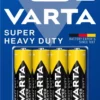 Lot de 4 piles Zinc Varta Super Heavy Duty type AA (LR6) 1,5V